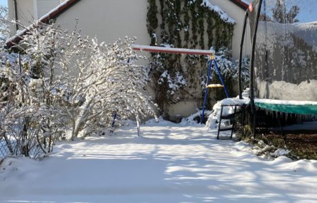 Garten im Winter Doppelhaushälfte kaufen Neufahrn
